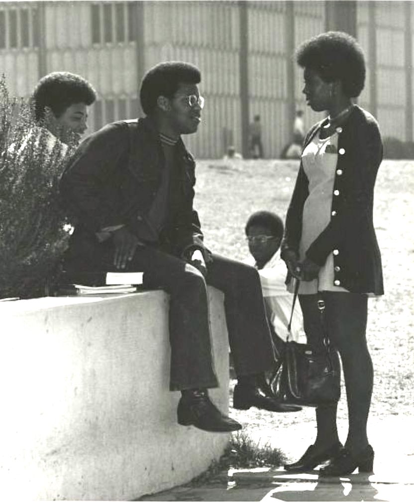 Black students on campus, 1971